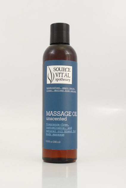 Massage Oil Unscented, 100% Natural, Fragrance-free Oil Blend