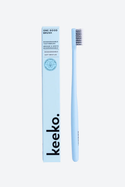 Natural, Biodegradable Toothbrush from Keeko (Blue)