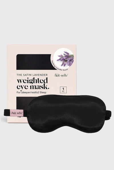 Kitsch Lavender Weighted Satin Eye Mask